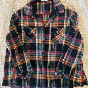 Multicolor Plaid Button-Up Shirt